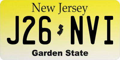NJ license plate J26NVI