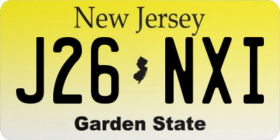 NJ license plate J26NXI