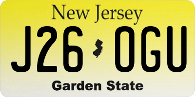 NJ license plate J26OGU