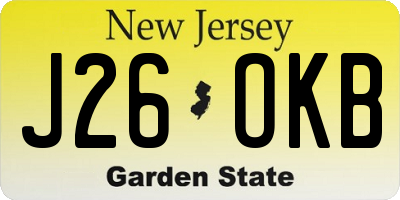 NJ license plate J26OKB
