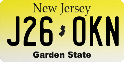 NJ license plate J26OKN