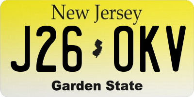 NJ license plate J26OKV