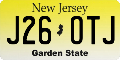 NJ license plate J26OTJ