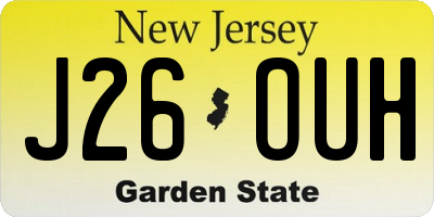 NJ license plate J26OUH