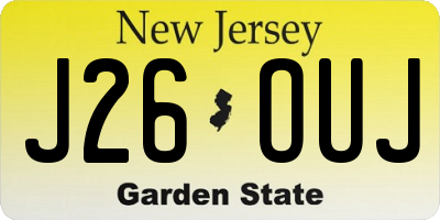 NJ license plate J26OUJ