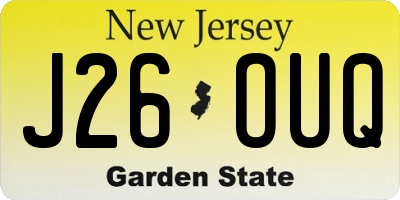 NJ license plate J26OUQ