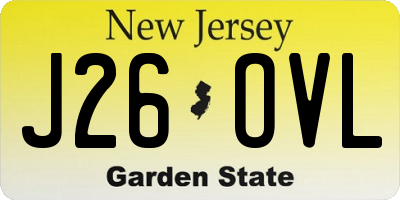 NJ license plate J26OVL