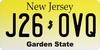 NJ license plate J26OVQ