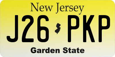 NJ license plate J26PKP
