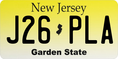 NJ license plate J26PLA