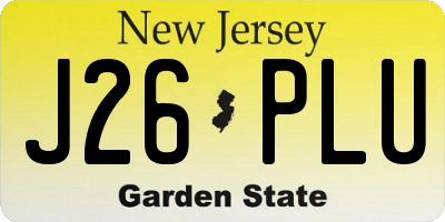 NJ license plate J26PLU