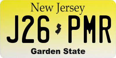 NJ license plate J26PMR