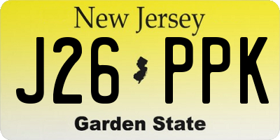 NJ license plate J26PPK
