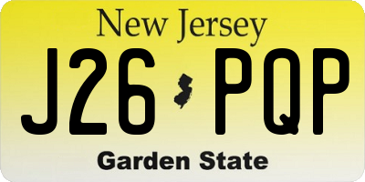 NJ license plate J26PQP