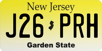 NJ license plate J26PRH