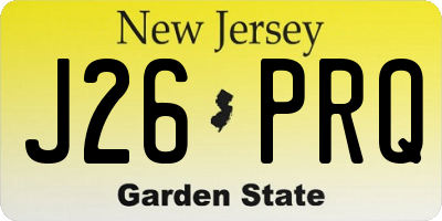 NJ license plate J26PRQ