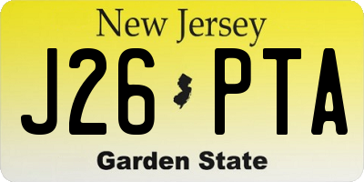 NJ license plate J26PTA