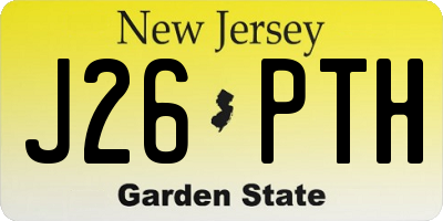 NJ license plate J26PTH