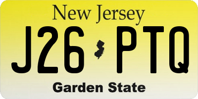 NJ license plate J26PTQ