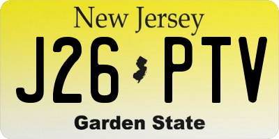 NJ license plate J26PTV