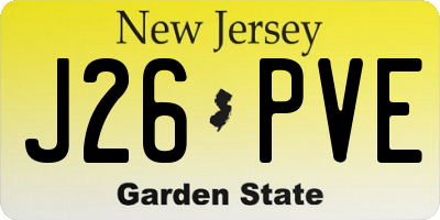 NJ license plate J26PVE