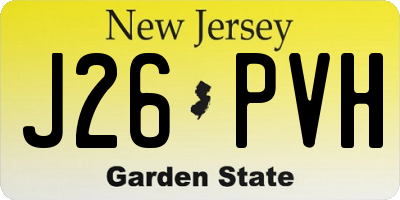 NJ license plate J26PVH