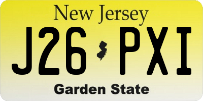 NJ license plate J26PXI