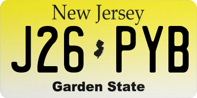 NJ license plate J26PYB