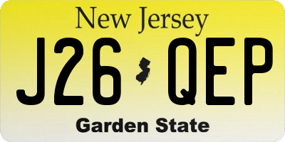 NJ license plate J26QEP