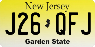 NJ license plate J26QFJ