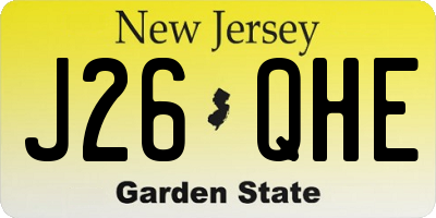 NJ license plate J26QHE