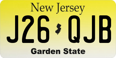NJ license plate J26QJB