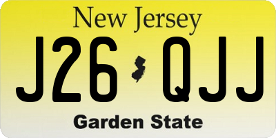 NJ license plate J26QJJ