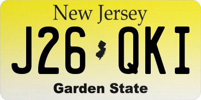 NJ license plate J26QKI