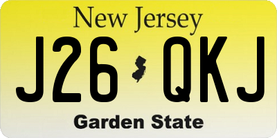NJ license plate J26QKJ