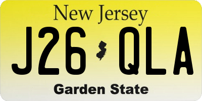 NJ license plate J26QLA