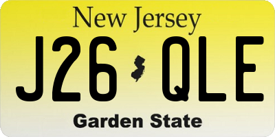 NJ license plate J26QLE