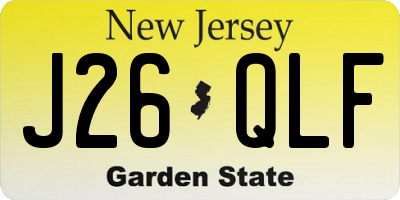 NJ license plate J26QLF