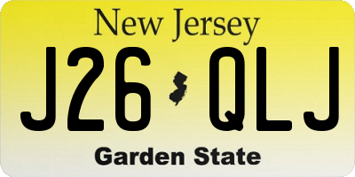 NJ license plate J26QLJ
