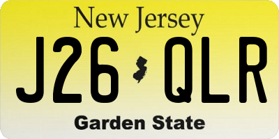 NJ license plate J26QLR