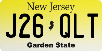 NJ license plate J26QLT