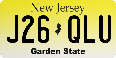 NJ license plate J26QLU