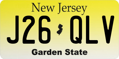 NJ license plate J26QLV