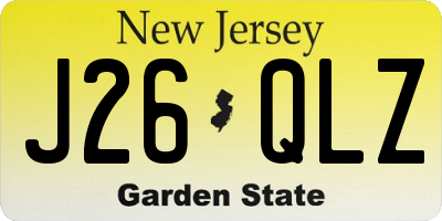 NJ license plate J26QLZ