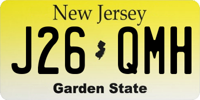 NJ license plate J26QMH