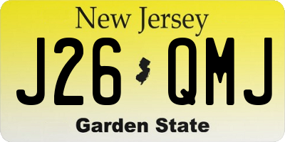 NJ license plate J26QMJ