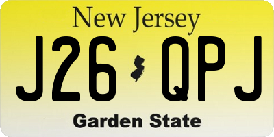 NJ license plate J26QPJ