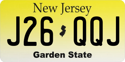 NJ license plate J26QQJ
