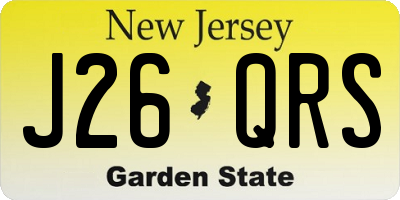 NJ license plate J26QRS