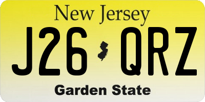 NJ license plate J26QRZ